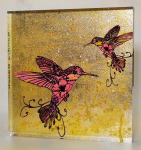 Kolibri neon pink by Sandra Rauch